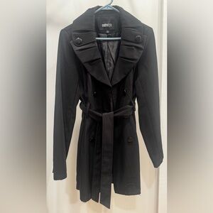 Metrostyle Classic Black Trench Coat